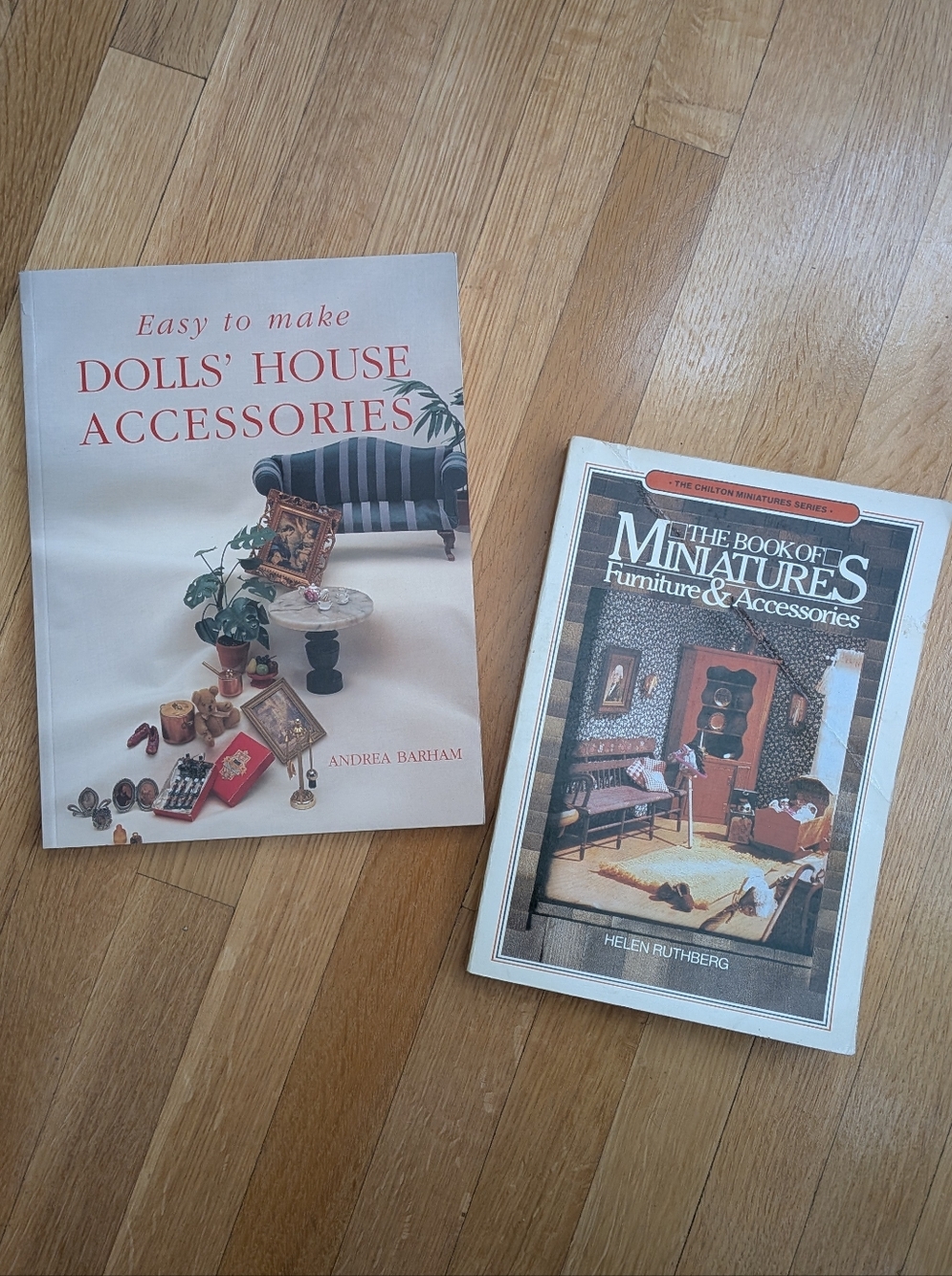 Vintage The Book of Miniatures Furniture & Accs. + Easy To Make Dolls House Accs